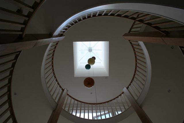 dbsj - 3 story radius staircase - Canterbury